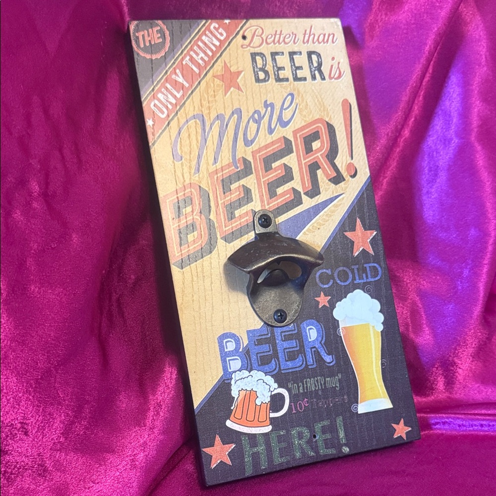 Beer Wall Bottle Opener Sign